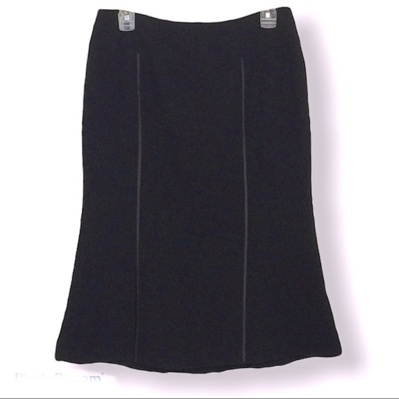 LAFAYETTE 148 New York Black Wool Trumpet Skirt Size 4 - Picture 3 of 8